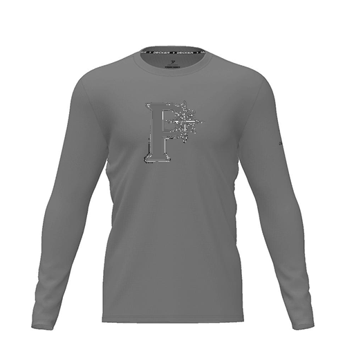 [FTLCDFGY-YXS-LOGO1] Dri Fit Performance T-Shirt (Youth XS, Gray, Logo 1, Long Sleeve)