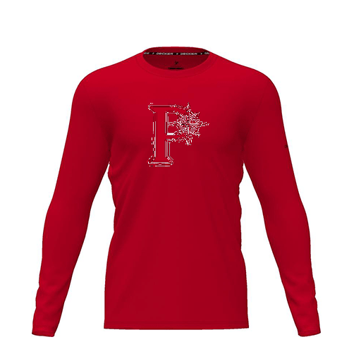 [FTLCDFRD-YXS-LOGO1] Dri Fit Performance T-Shirt (Youth XS, Red, Logo 1, Long Sleeve)