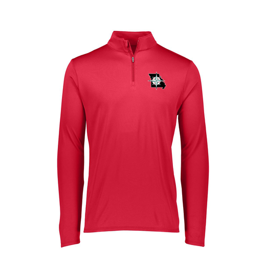 [FTLQFLRD-FAXS-LOGO3] Ladies Flex-Lite 1/4 Zip Shirt (Female Adult XS, Red, Logo 3)